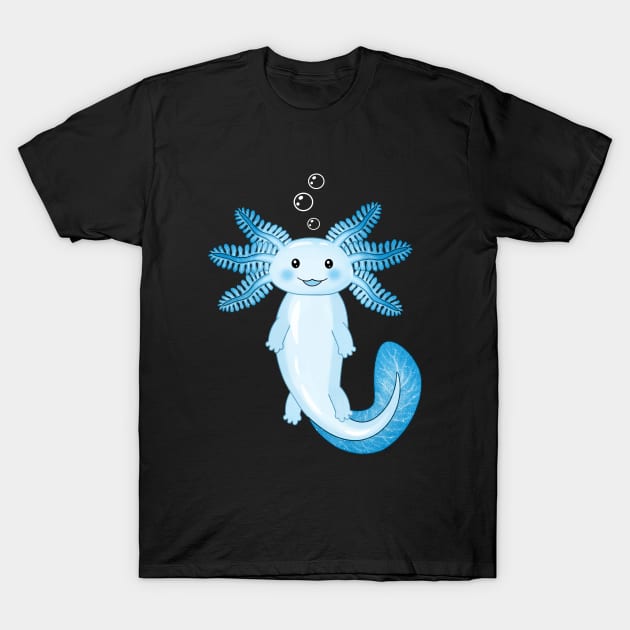 Blue Galaxy Axolotl T-Shirt by Purrfect